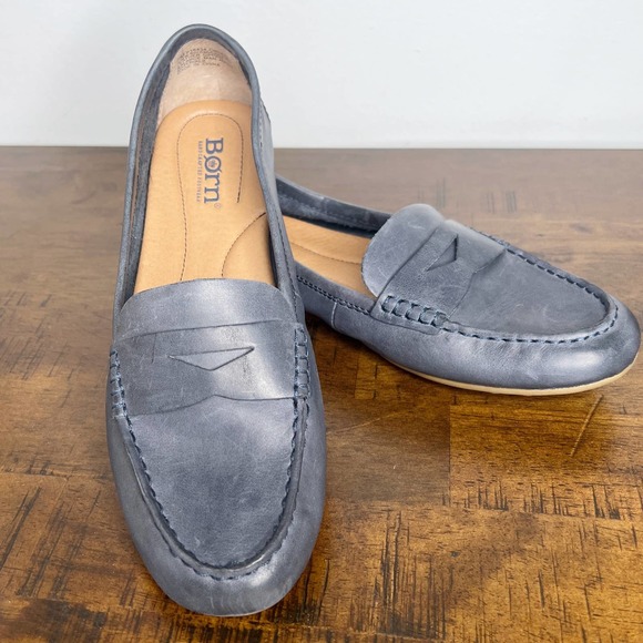 Born Shoes - Born Navy Loafers Penny Loafers Driving Loafers Size 7